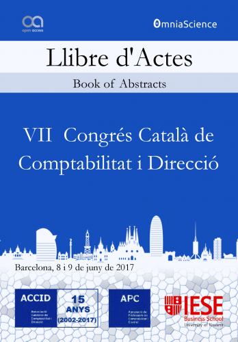 Cubierta para VII Congrés Català de Comptabilitat i Direcció (ACCID 2017 - Barcelona)
